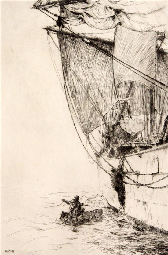 Arthur Briscoe (1873-1943) The Pilot 13 x 9in., unframed